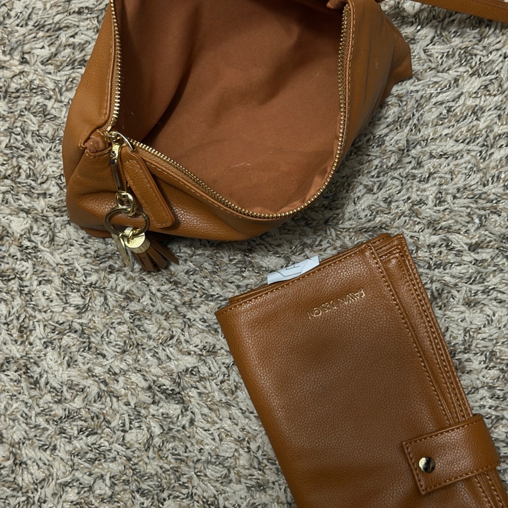 Fawn Design Tan Leather Clutch Bag